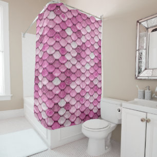 Rideaux De Douche Parties scintillant rose Iridescente Éclairage de