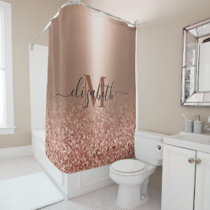 Rideaux De Douche Parties scintillant rose rose Gold Faux