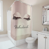 Rideaux De Douche Parties scintillant Sparkly Monogramme Nom Rose Gi (En situation)