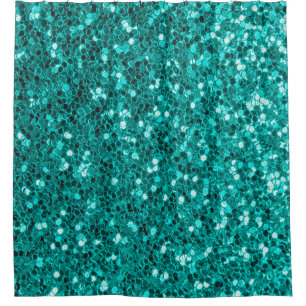 Rideaux De Douche Parties scintillant texture turquoise brillante