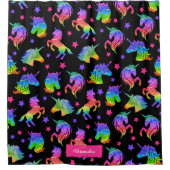 Rideaux De Douche Parties scintillant Unicorn Motif arc-en-ciel avec (Devant)