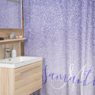 Rideaux De Douche Parties scintillant violet moderne étincelles Nom