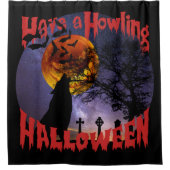 Rideaux De Douche Passez un Halloween hurlant (Devant)