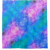 Rideaux De Douche Pastel bleu Abstrait, rose, aqua (Devant)