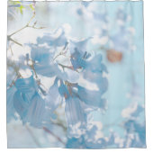 Rideaux De Douche Pastel Bleu Doux Jacaranda Arbre Fleurs Fleurs (Devant)