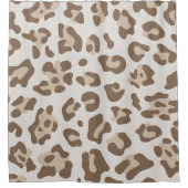 Rideaux De Douche Pastel Brown et beige Leopard Spot (Devant)