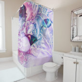 Rideaux De Douche Pastel Cat Dreamscape (En situation)