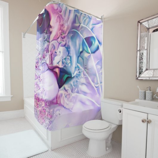 Rideaux De Douche Pastel Cat Dreamscape (En situation)