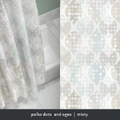 Rideaux De Douche Pastel Dot Motif gris beige bleu blanc