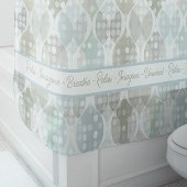 Rideaux De Douche Pastel Dot Wavy Motif Gris Beige Blanc Breathe