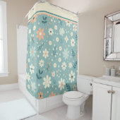 Rideaux De Douche Pastel Garden Delft (En situation)