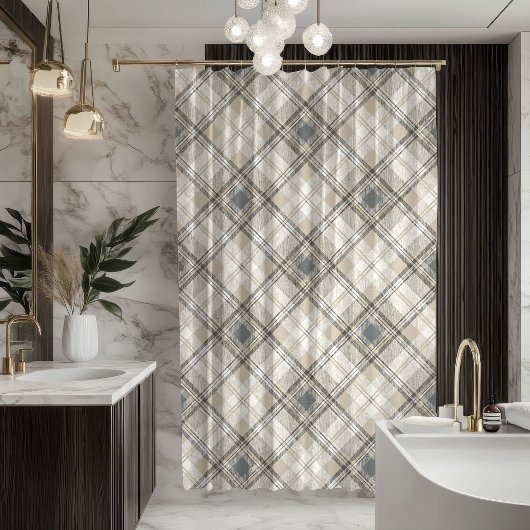 Rideaux De Douche Pastel Geometry Curtain Clean Minimalist Vibe