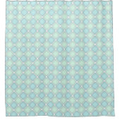 Rideaux De Douche Pastel Green and Blue Checked Tile (Devant)