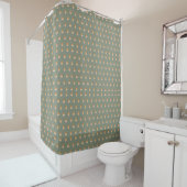 Rideaux De Douche Pastel Green Curtain Groovy 70s Floral Accent (En situation)