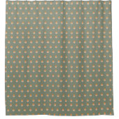 Rideaux De Douche Pastel Green Curtain Groovy 70s Floral Accent (Devant)