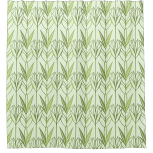 Rideaux De Douche Pastel Green Tropical Folio Nature Déco Motif