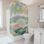 Rideaux De Douche Pastel Hills Dreamscape (En situation)