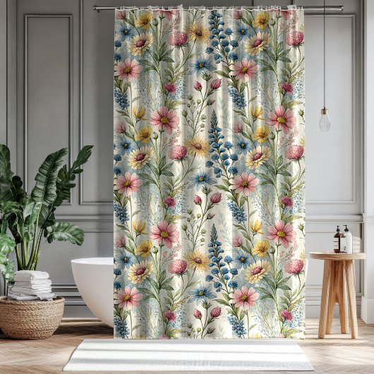 Rideaux De Douche Pastel Petals Curtain Love Gift for Anniversary