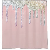 Rideaux De Douche *~* Pastel Pink OMBRE GLITTER Drip Magenta AP7  (Devant)