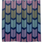 Rideaux De Douche Pastel Rainbow Chevron Flèches Marine Arrière - pl (Devant)