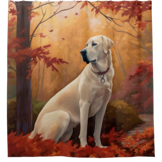 Rideaux De Douche Pasteur anatolien en automne Feuilles automne Insp (Devant)