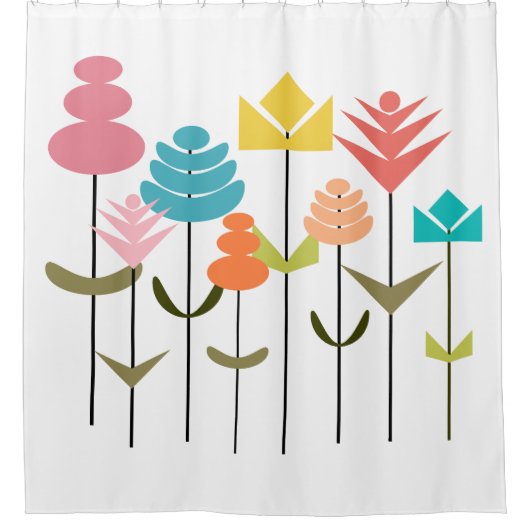 Rideaux De Douche Patch de fleurs (Devant)