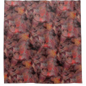 Rideaux De Douche Patchs à nuances rouges sur gris noir arrière - pl (Devant)