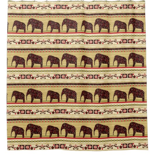 Rideaux De Douche Patchwork africain (Devant)