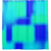Rideaux De Douche Patchwork bleu et vert (Devant)