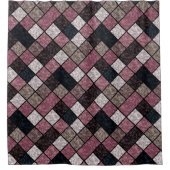 Rideaux De Douche Patchwork en marbre de granit carré transparent p (Devant)