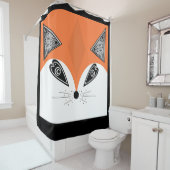 Rideaux De Douche Patchwork Fox, applique Fox, Fox, enfants (En situation)