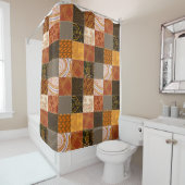 Rideaux De Douche Patchwork lumineux d'automne (En situation)