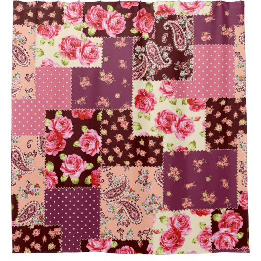 Rideaux De Douche Patchwork mignon Motif (Devant)