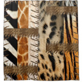 Rideaux De Douche "Patchwork Safari Chic" (Devant)