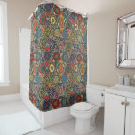 Rideaux De Douche Patchwork vintage avec les éléments floraux de<br><div class="desc">Motif coloré vintage décoratif avec des éléments de tuile de patchwork ou d'édredon.</div>