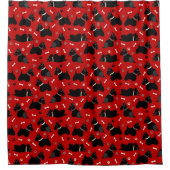 Rideaux De Douche Pâtes et os de Terrier écossais noir (Devant)