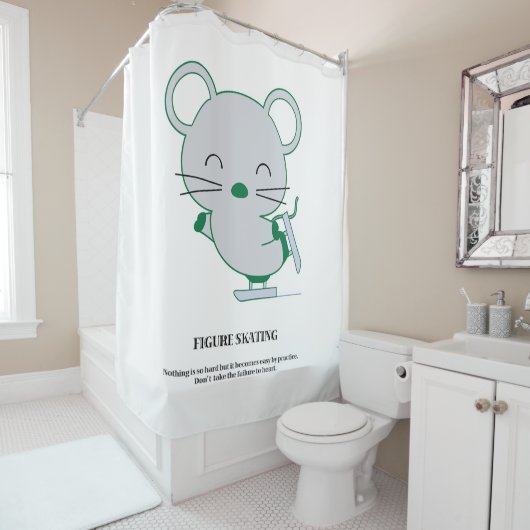 Rideaux De Douche Patinage artistique (En situation)