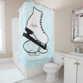 Rideaux De Douche Patinage sur glace personnalisé (En situation)