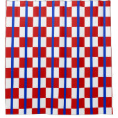 Rideaux De Douche Patriotic Checker Stripe Shower Curtain (Devant)