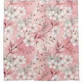 Rideaux De Douche Patrón de flor sakura rosado (Devant)
