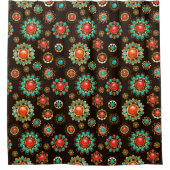 Rideaux De Douche Pattern de Ethnic Brooches Seamless (Devant)