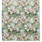 Rideaux De Douche Pattern Elegant Magnolia Flowers (Devant)
