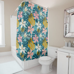 Rideaux De Douche Pattern tropical hibiscus