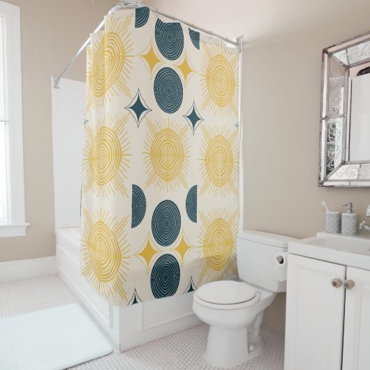 Rideaux De Douche Patters de Boho Celestial (En situation)