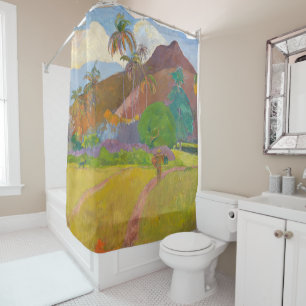 Rideaux De Douche Paul Gauguin - Paysage tahitien
