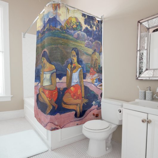 Rideaux De Douche Paul Gauguin - Source sacrée, doux rêves (En situation)