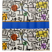 Rideaux De Douche Paul Klee "Port riche" Moderne Abstrait (Devant)