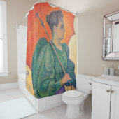 Rideaux De Douche Paul Signac - Femme avec un parasol (En situation)