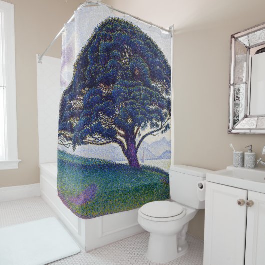 Rideaux De Douche Paul Signac - Le pin Bonaventure (En situation)