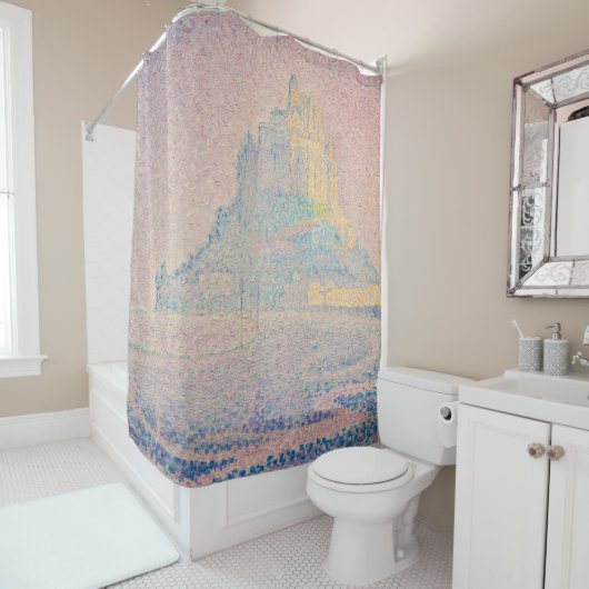 Rideaux De Douche Paul Signac - Mont Saint Michel Fog et Soleil (En situation)